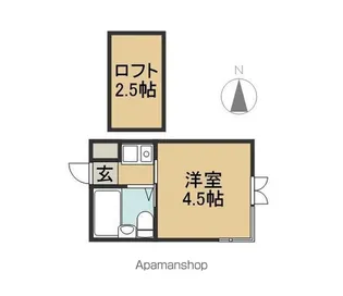 ベルシティ中江【208号室】の間取り