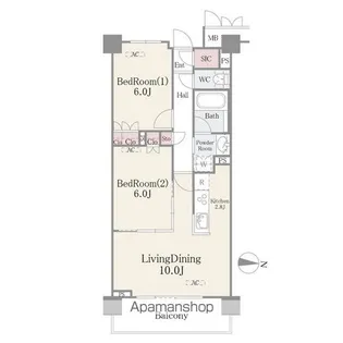 東京都江東区大島1丁目【マンション】の間取り