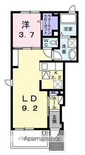 キャトルセゾン ル・プランタン【1階】の間取り