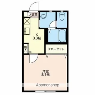 ディアス雅【102号室】の間取り