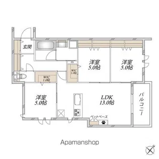 リュウ参番館【3階】の間取り
