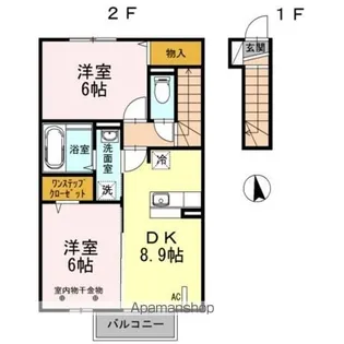 セジュール笹谷Ⅱ【2階】の間取り