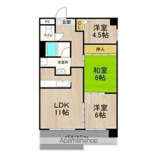 テン・フォーティ【9階】の間取り