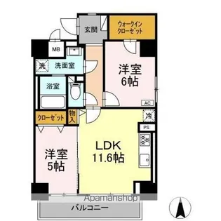 トンシェトア【7階】の間取り