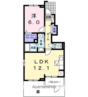 アッカヴァルカーレ【1階】の間取り
