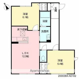 アトレ和泉Ⅱ A棟【102号室】の間取り