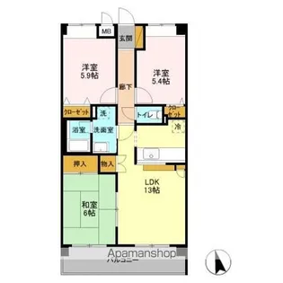 アバンドーネ高橋【3階】の間取り