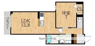 ジェイエイチエスプレミア学園前【3階】の間取り