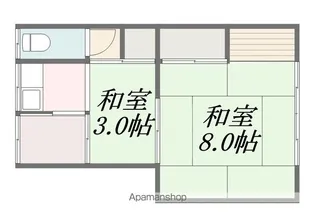 中矢アパート【2-3号室】の間取り