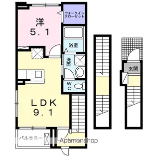 セントフルール【3階】の間取り