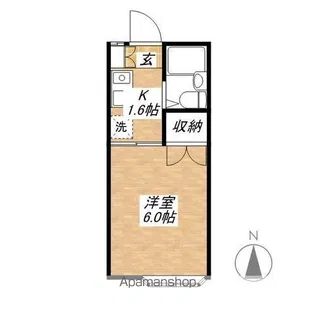 エムズワン南棟【113号室】の間取り