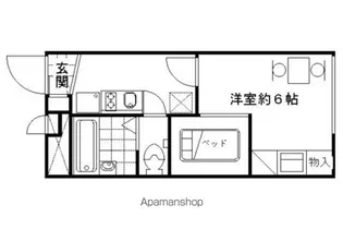 レオパレスクリエイティブAGE【205号室】の間取り