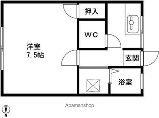 ペガサス美沢【6号室】の間取り