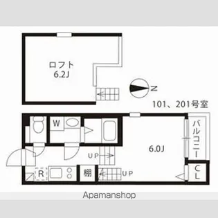ハーモニーテラス草薙町【1階】の間取り