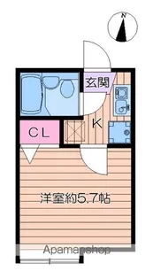 ヴィラ一之江D【2階】の間取り
