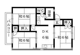 サンハウス長尾【2階】の間取り