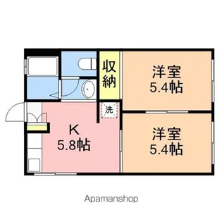 ハイツ宮A【201号室】の間取り