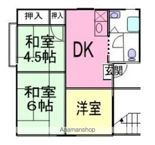 セゾン伊賀【201号室】の間取り