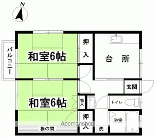 鷺コーポ【201号室】の間取り