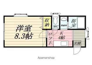 ホワイトキャッスル蒲町ビレジA棟【2階】の間取り