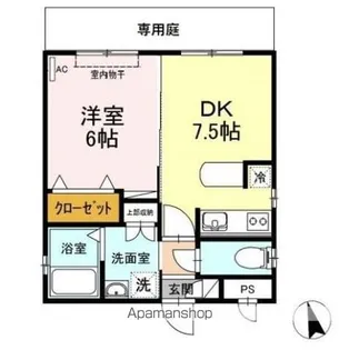 タウンコート砂田【1階】の間取り