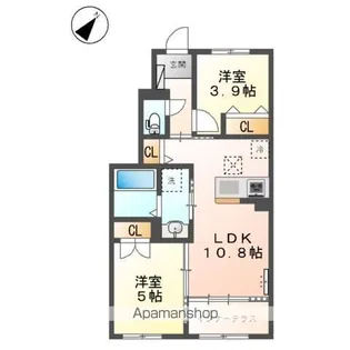エステート国立【1階】の間取り