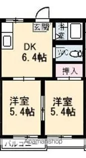 ヘイゼルハイツ B棟【1階】の間取り