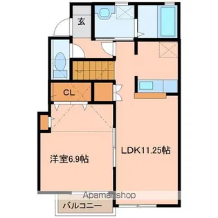カサグランデ壱番館【2階】の間取り