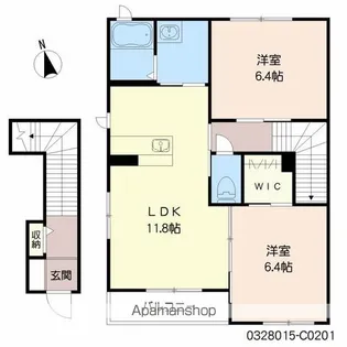 シャーメゾン愛宕 C棟【2階】の間取り
