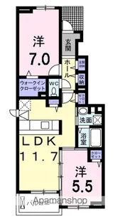 アンジュⅡ【1階】の間取り