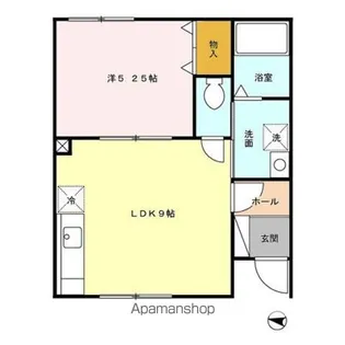 ルグラン清風【1階】の間取り