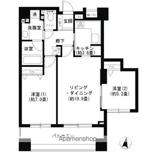 クリオ文京小石川【8階】の間取り
