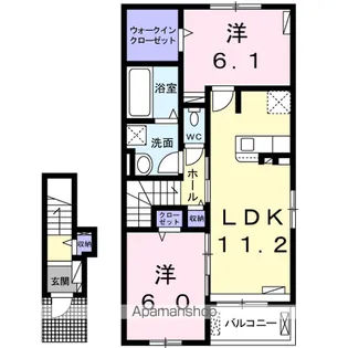 グッド・アイランド阿見Ⅰ【2階】の間取り