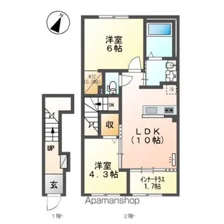 仮)西金野井アパート工事【2階】の間取り
