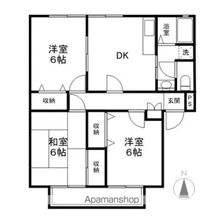 パナタウン南長池A棟【2階】の間取り