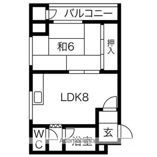 リベルティ大通【7階】の間取り