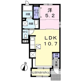 グラン ベルデB【1階】の間取り