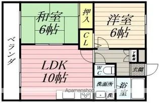 サンライトマンション【2階】の間取り