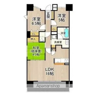 大阪府大阪市浪速区稲荷2丁目【マンション】の間取り