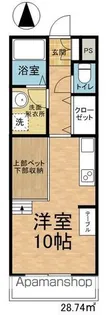 M’Sステージ蟻ヶ崎【204号室】の間取り