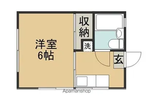 ルーレット台原【202号室】の間取り