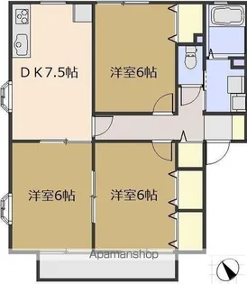 日新花崎ビレッジ B【201号室号室】の間取り