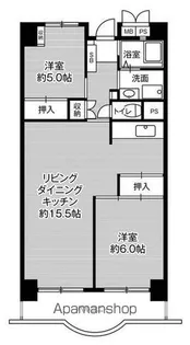ビレッジハウス浜松タワー1号棟【408号室】の間取り