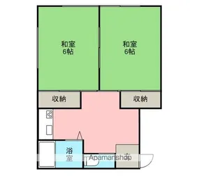 コーポクドウC棟【202号室】の間取り