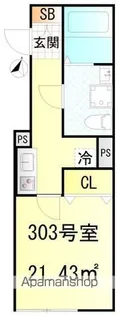 CFジオーレ北綾瀬テラス【3階】の間取り
