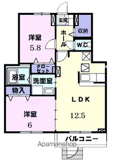 グラン フルール【1階】の間取り