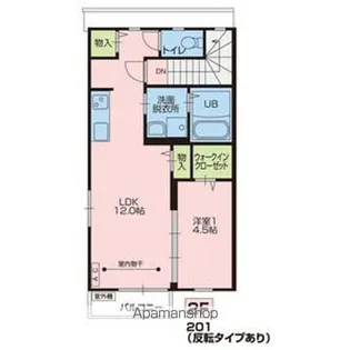 1LDKの間取り画像