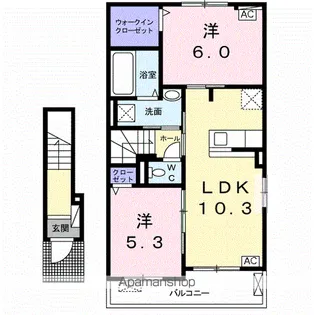 アート ハラン Ⅰ【2階】の間取り