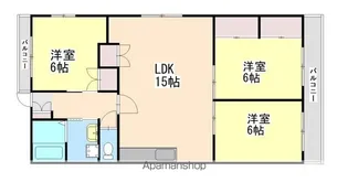 清水ハイツ【3階】の間取り