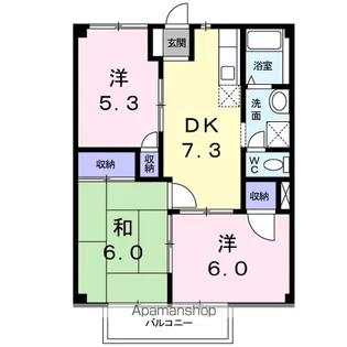トトロガーデン Ⅱ【1階】の間取り